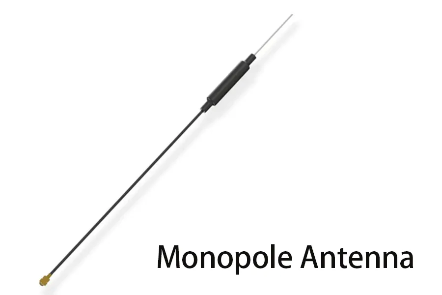 A monopole antenna is a style of FPV antenna that makes use of a ground plane, which is a conductive surface, positioned perpendicularly over a straight rod-shaped conductor.