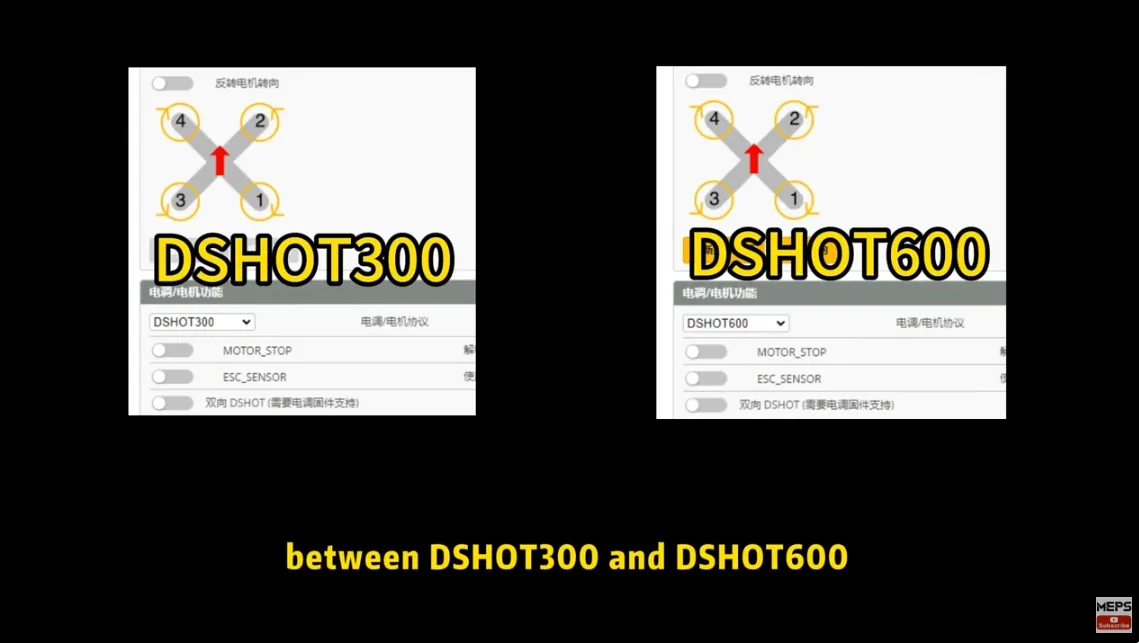 Difference Between DSHOT300 and DSHOT600