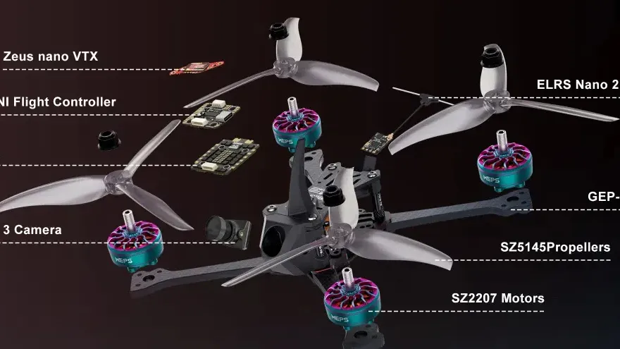 5-Inch FPV Drone Kit for Racing with 2207 Motors & ELRS Nano 2.4G Receiver