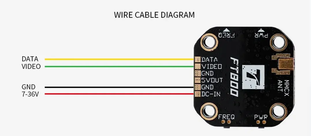 tmotor ft800 VTX wiring diagram