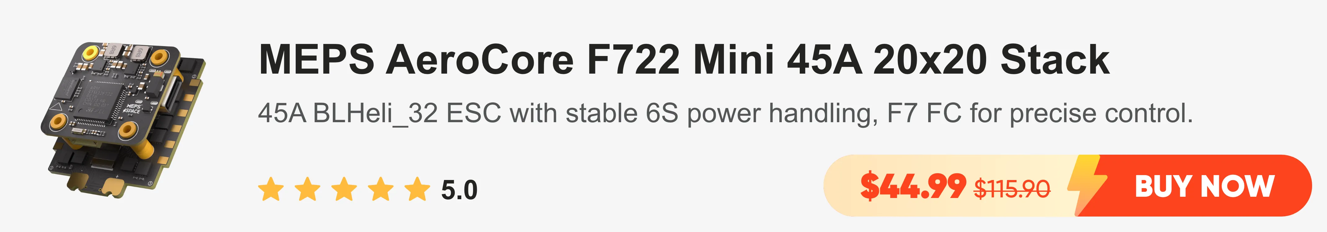 MEPS AeroCore F722 Mini 45A 20x20 Stack