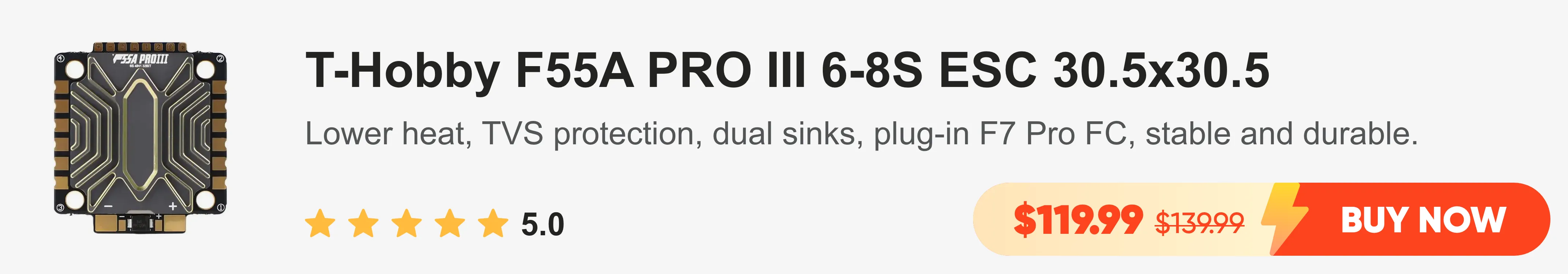 T-Hobby F55A PRO Ⅲ 6-8S ESC 30.5x30.5