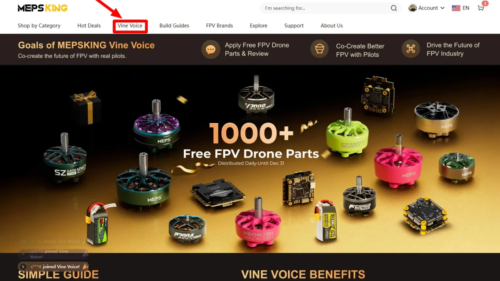 Step 1: Visit the Vine Voice Page