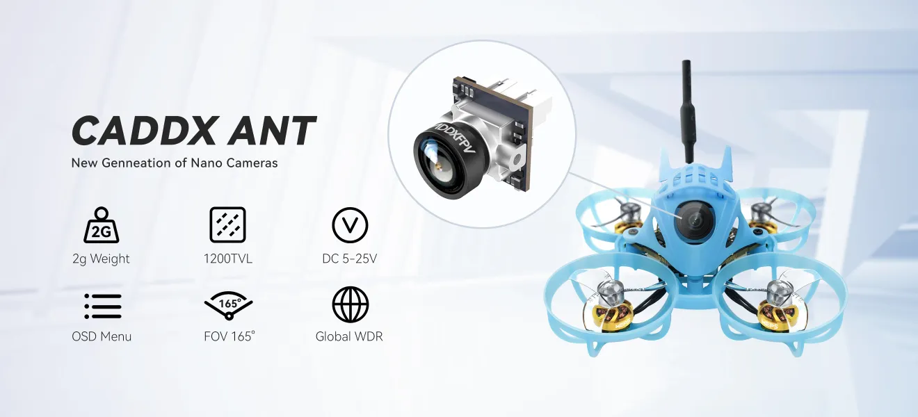 65mm Tinywhoop drone kit with new nano camera