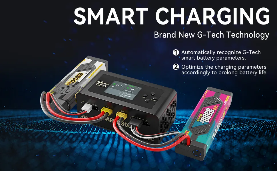 Gens ace iMars D300 Battery Charger Black
