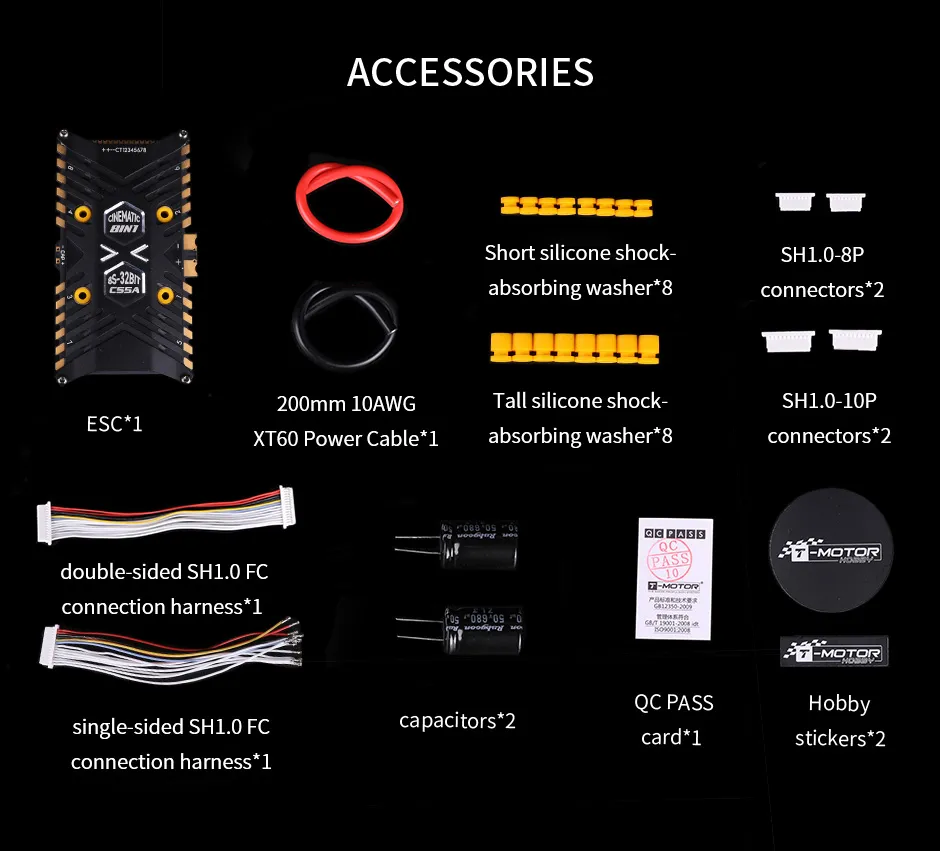 TMOTOR CINE55A 8S 8IN1 32BIT'S ACCESSORIES