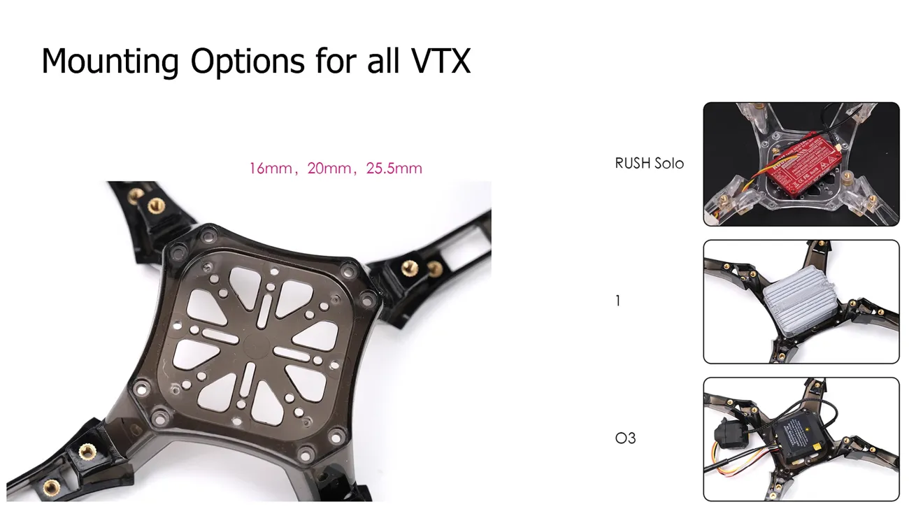 AstroRC Starloop 35 mounting optionas for all vtx