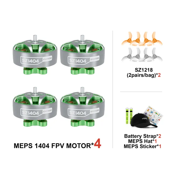 4Pcs SZ1404 FPV Motor & 4Pairs* 1218 Propellers