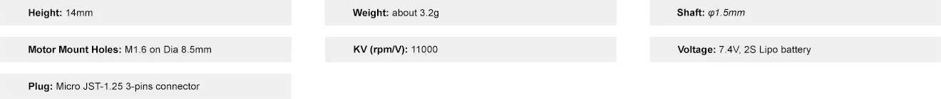 betafpv 1103 motor spec