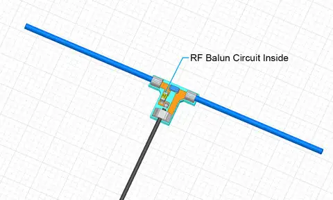 BETAFPV Dipole T Antenna Balun Circuit Inside