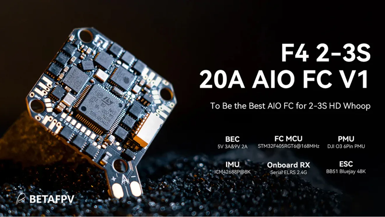 BetaFPV F4 20A AIO V1 for 2s 3s HD whoop