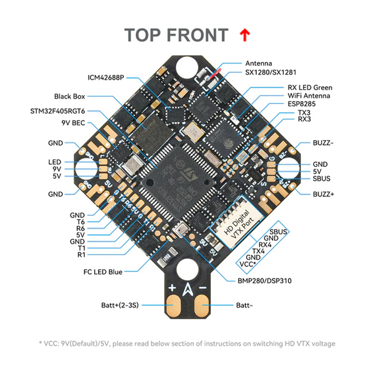 BetaFPV F4 2 3S 20A AIO V1 Brsushless Flight Controller F4 2 3S 20A AIO V1
