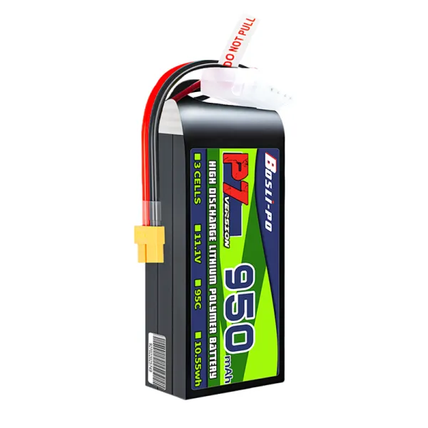 boslipo p7 950mah 95c 3/4/6s fpv battery 3s