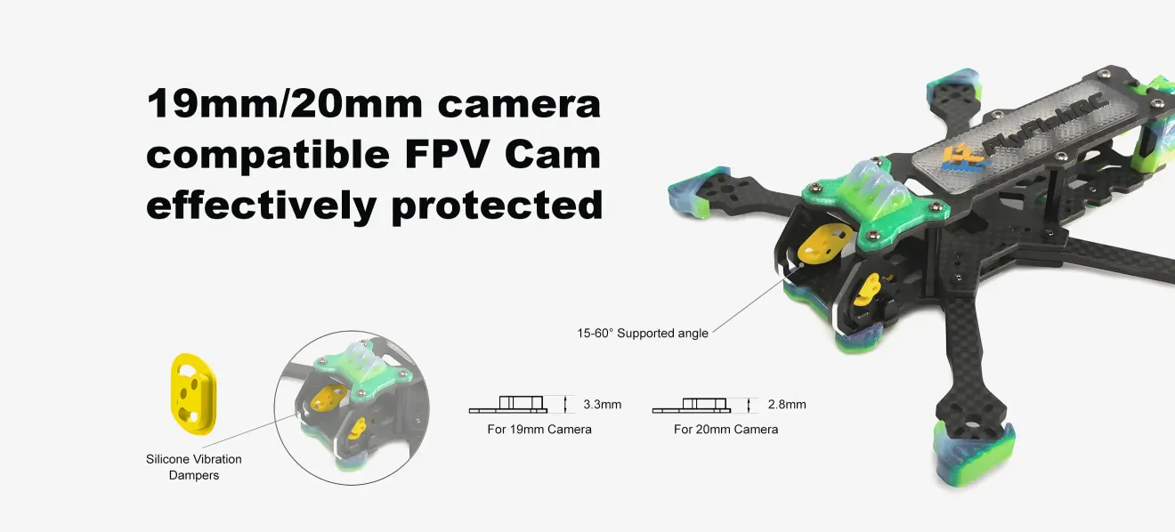 FlyfishRC Volador VX3 O3 frame compatible with 19mm/20mm camera