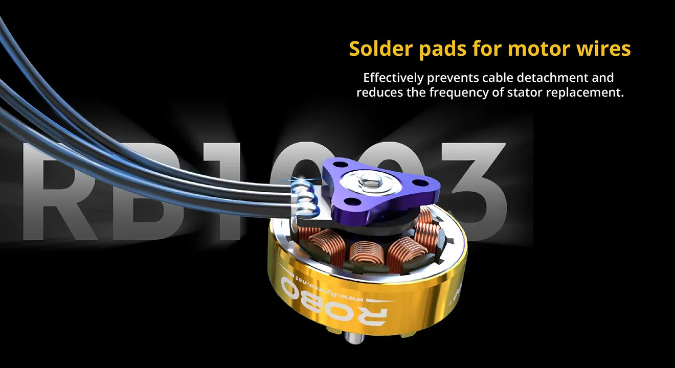 Flywoo ROBO 1003 14800KV Motor Solder Pads