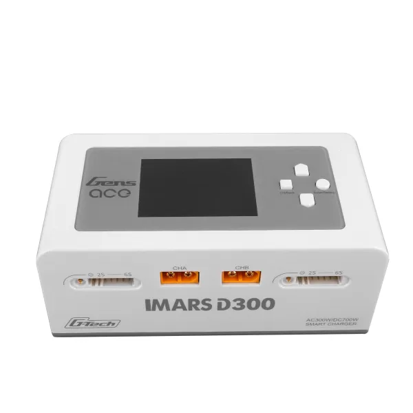 gens ace imars d300 g tech channel ac dc 300w 700w rc battery charger us white