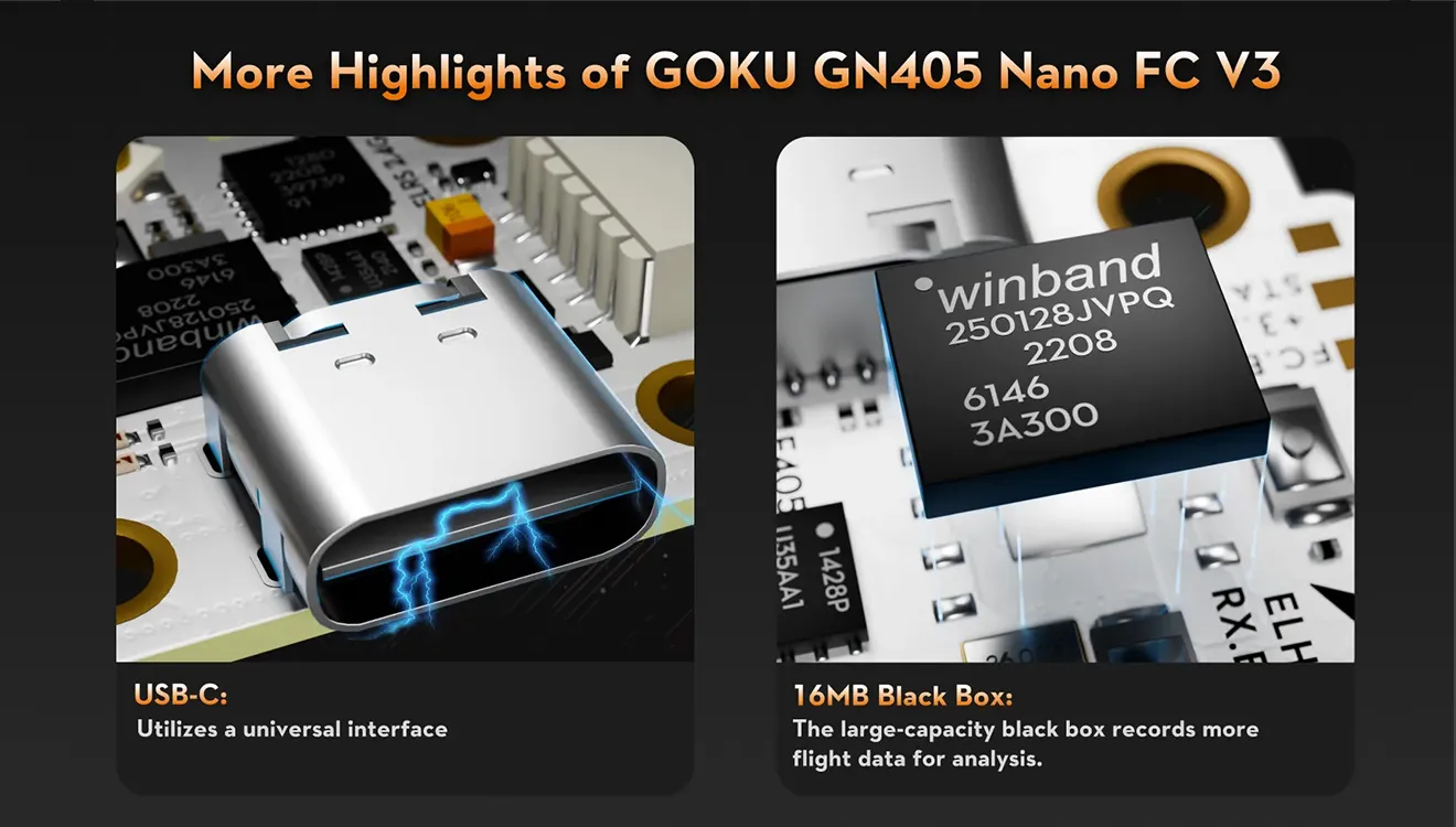 Flywoo GOKU GN405 NANO HD 20A Stack More Highlights