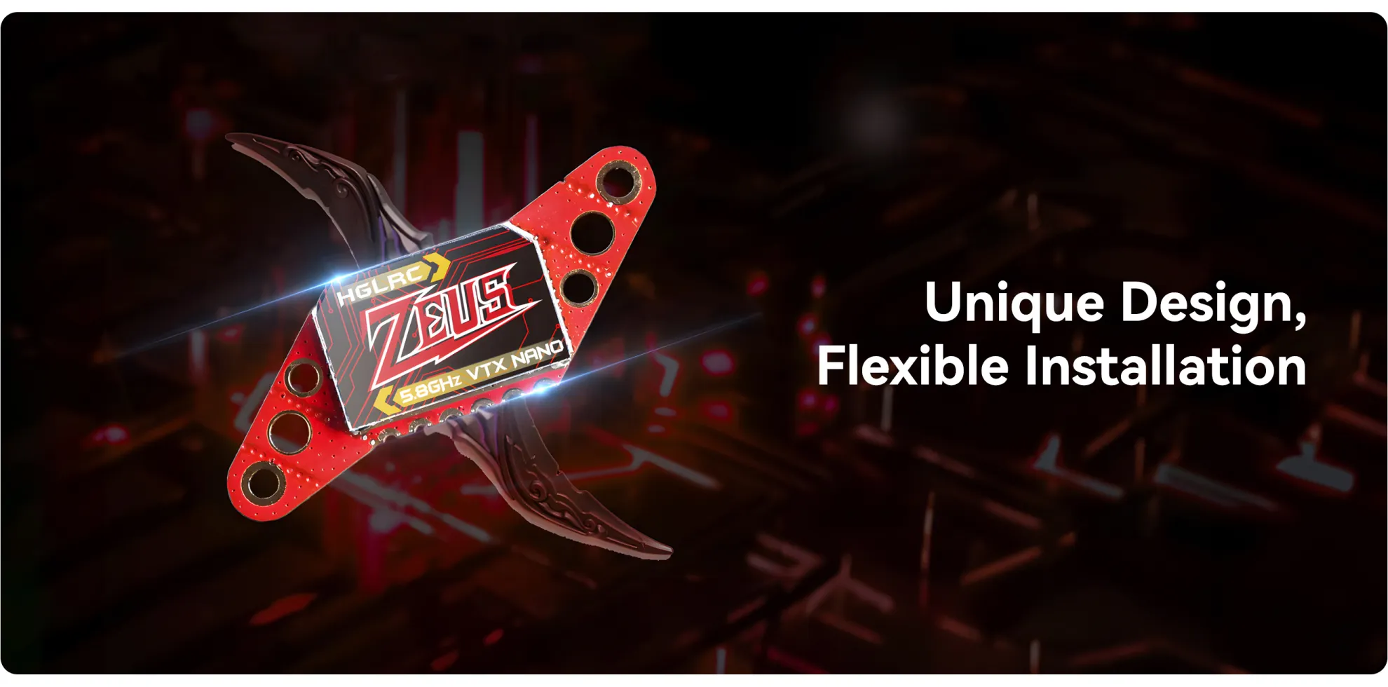 hglrc zeus nano fpv vtx 350mw unique design p