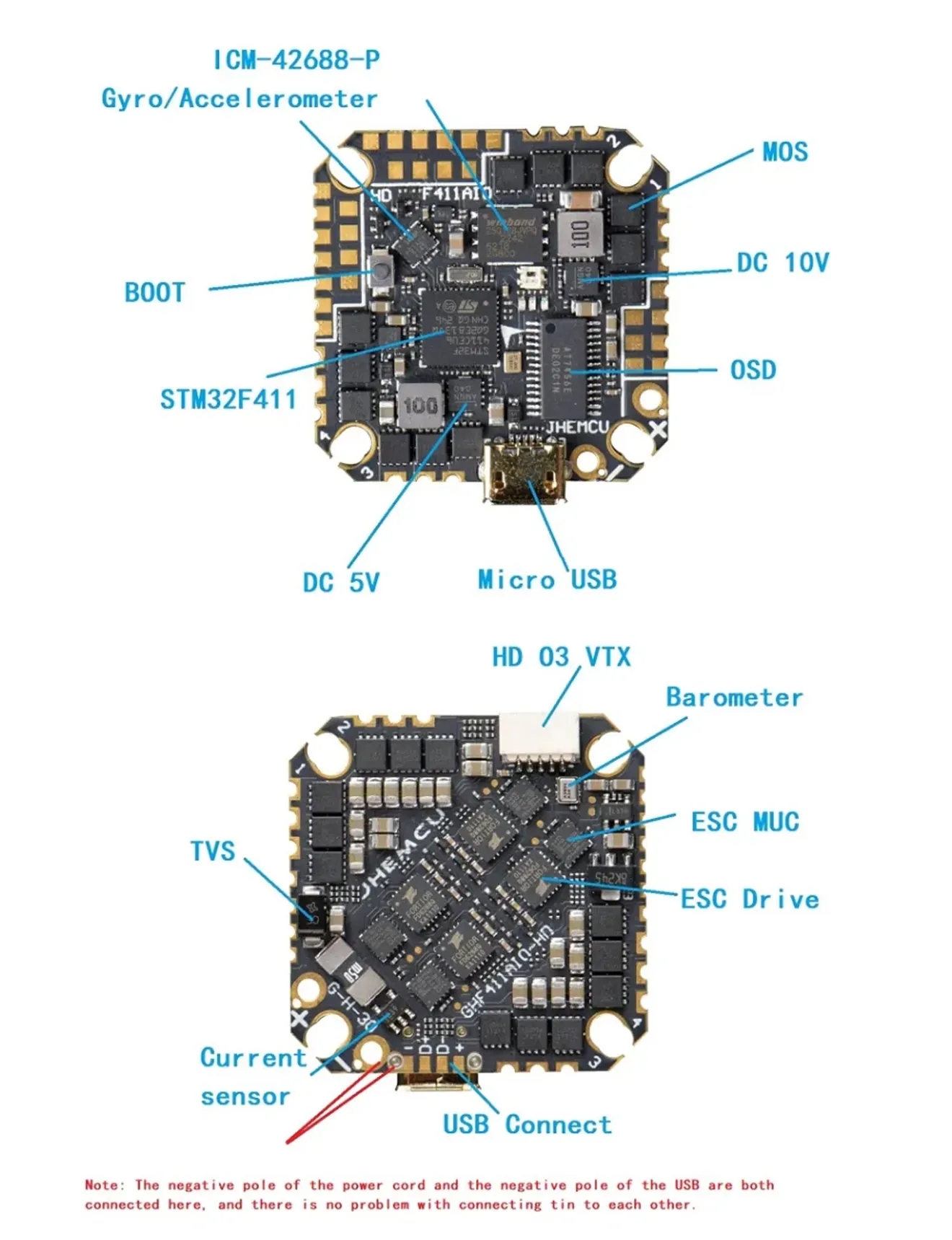 JHEMCU Updated GHF411 HD AIO configuration