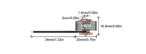 lava series 1506 motors size
