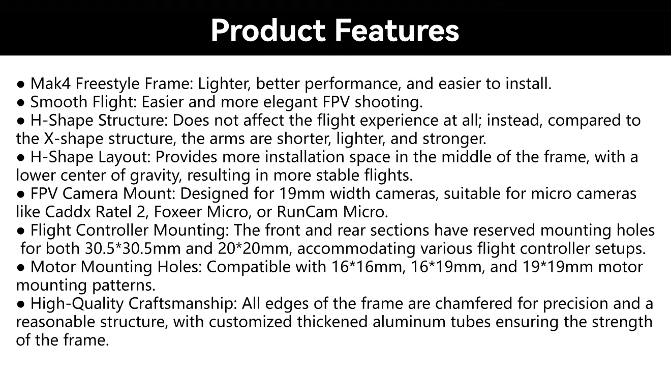 MAK4 freestyle frame product features