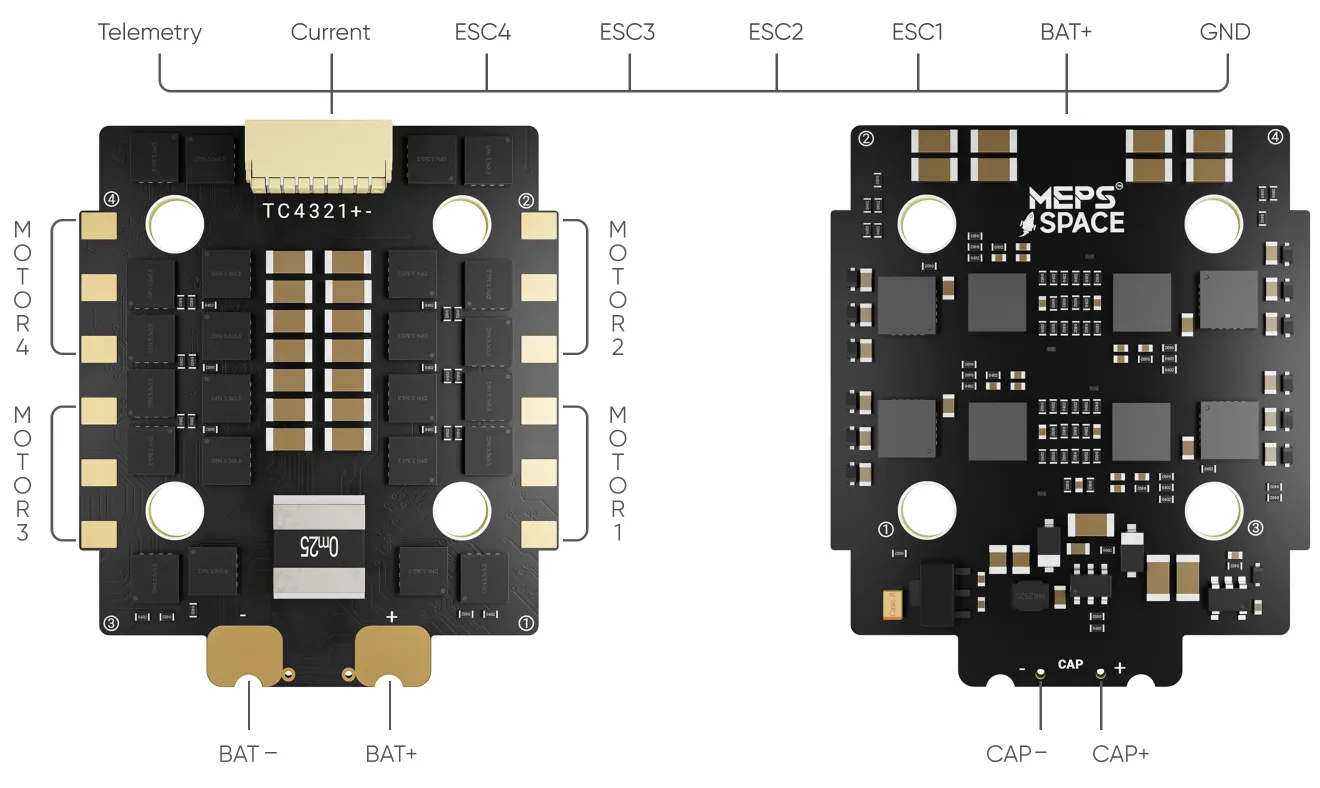 MEPS electronic speed controller 45A connection