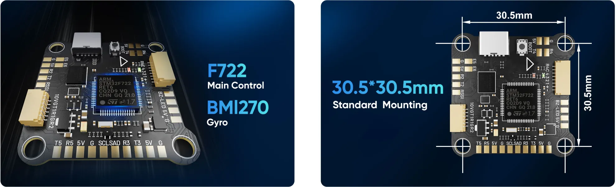 MEPS F7 HD flight controller with robust processing