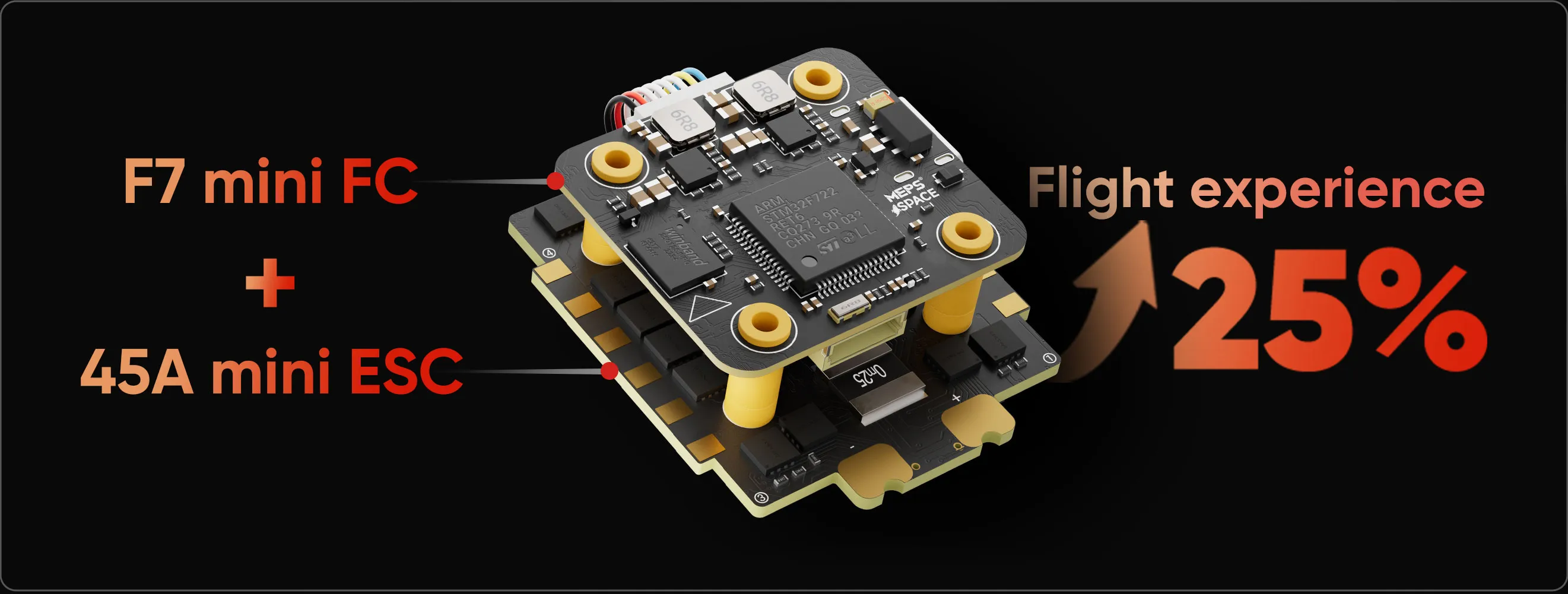 MEPS MINI F7 HD ANALOG flight controller delivers optimal performance
