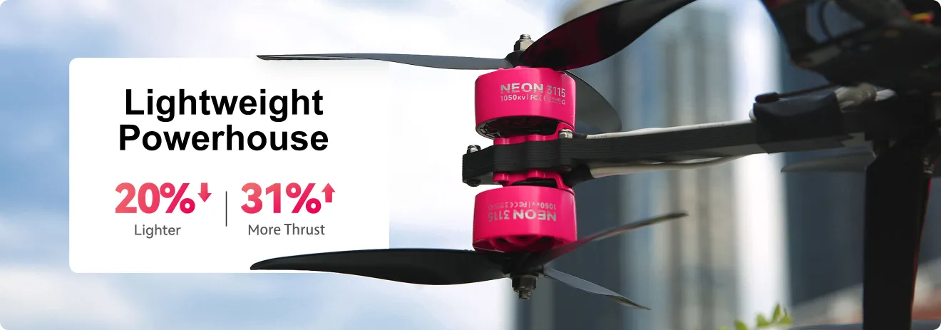 MEPS NEON 3115 drone motor with optimal weight to thrust ratio