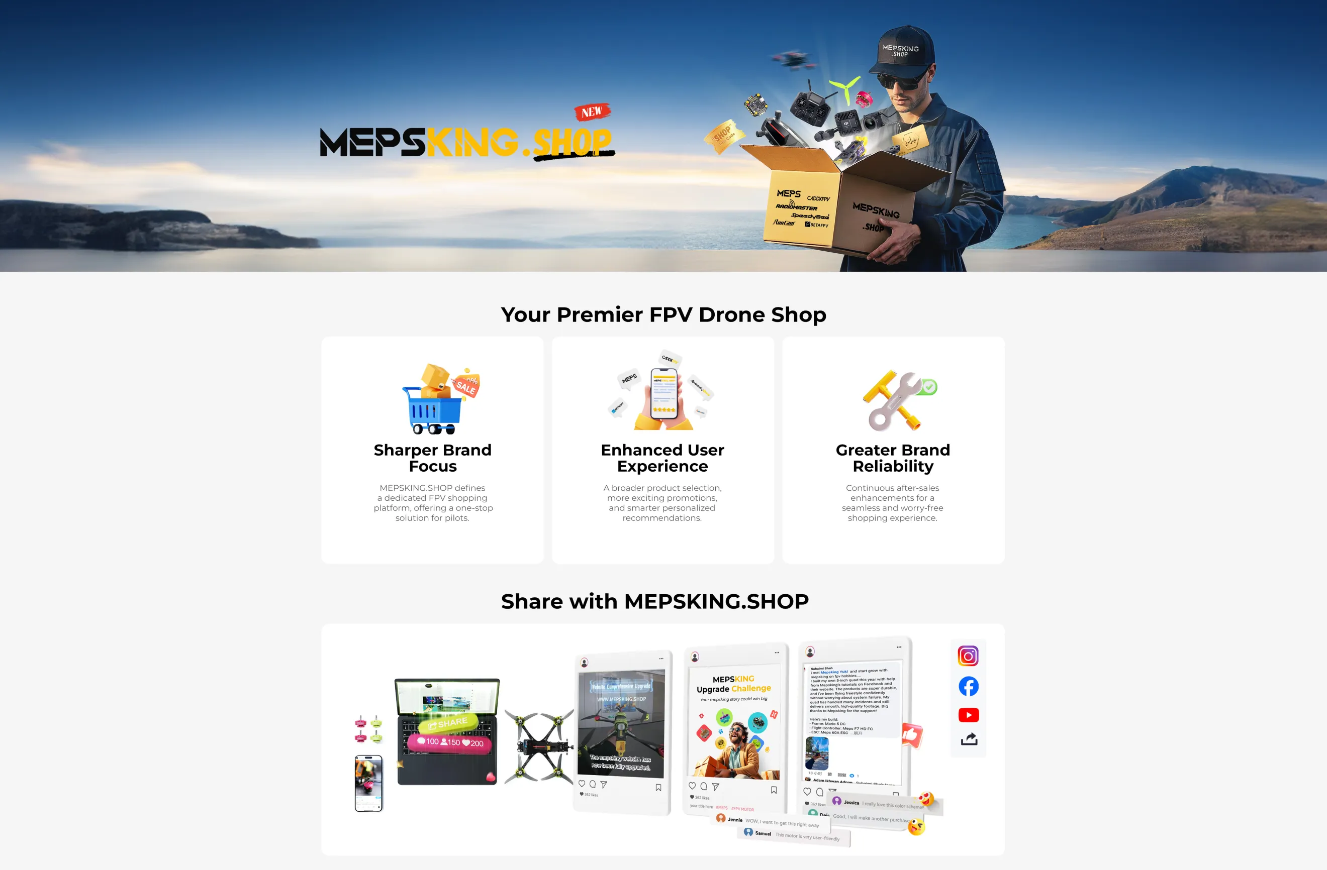 MEPSKING.SHOP is now upgrade, exprience and share with your friends today!