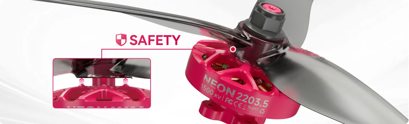 NEON 2203.5 drone motor with unibell design