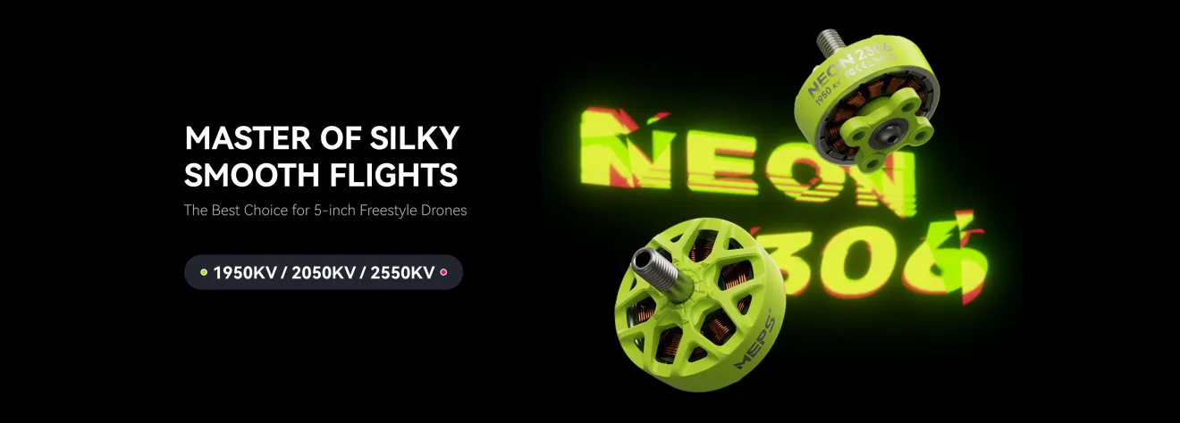 NEON 2306 brushless motor with silky smooth flight