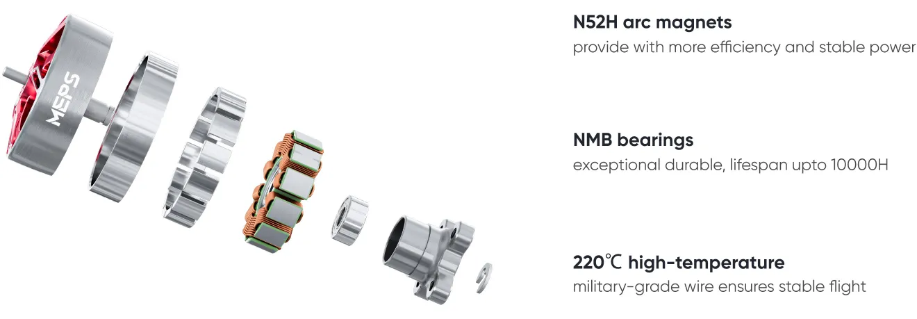 1804 FPV motor is carfted with premium materials