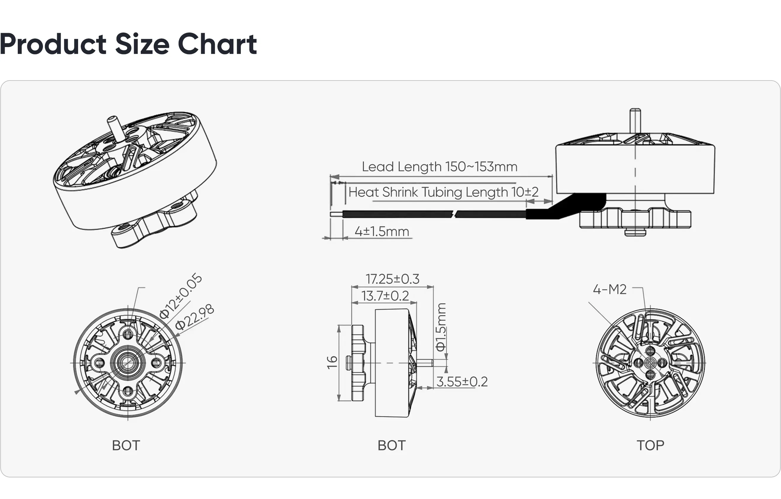 1804 FPV motor size chart