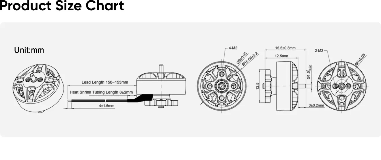 MEPS 1404 motor size chart