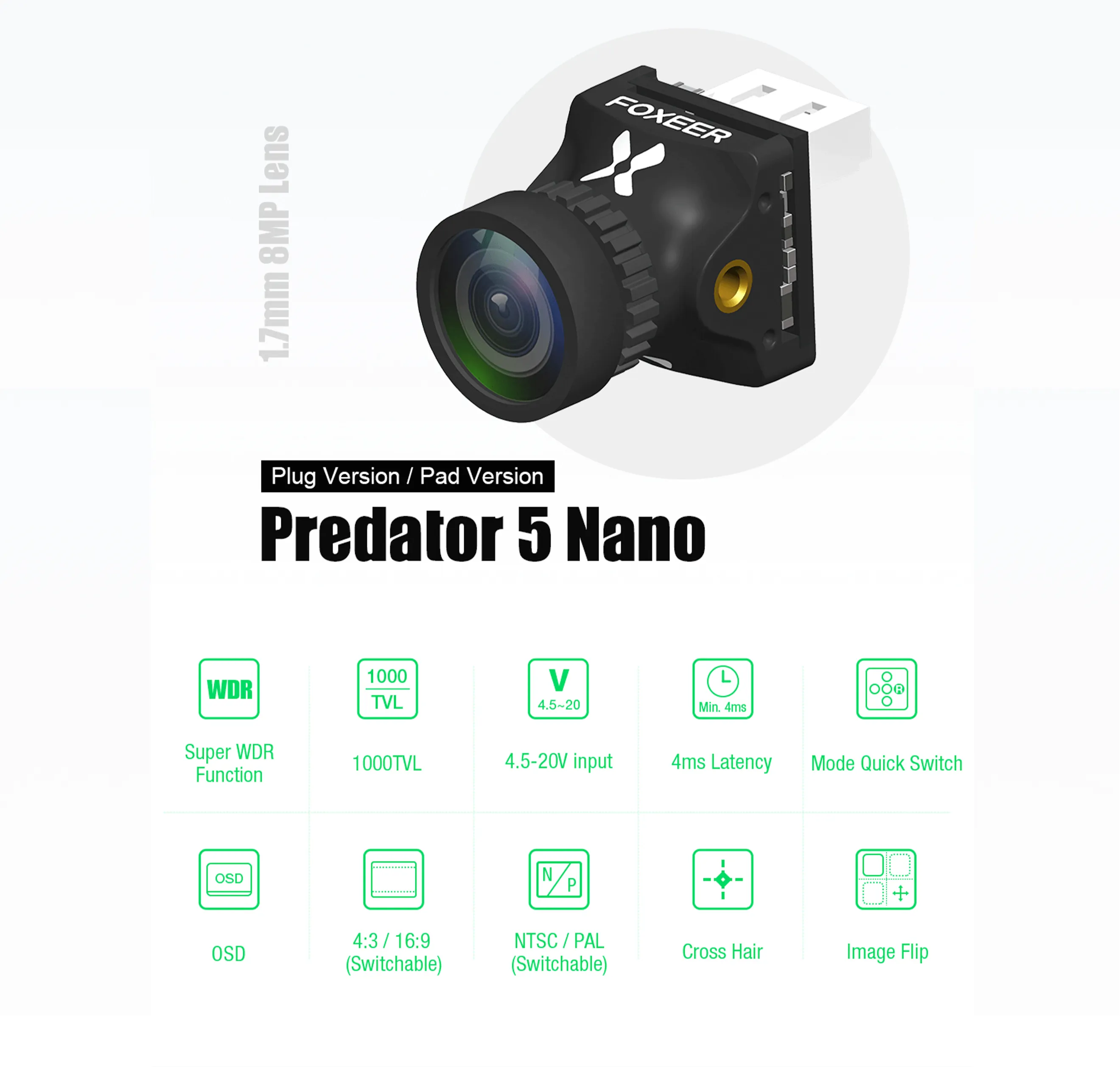 features-of-foxeer-predator-5-nano-camera-pad-plug
