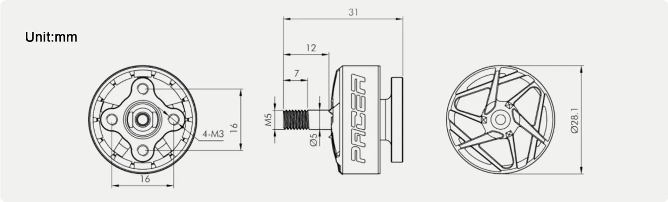 TMOTOR P2207 V3 Detailed Construction Diagram