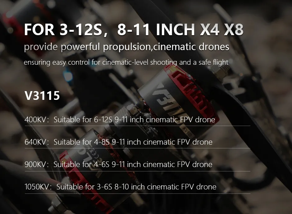 Suitable drone for T-Motor velox v3115 motor