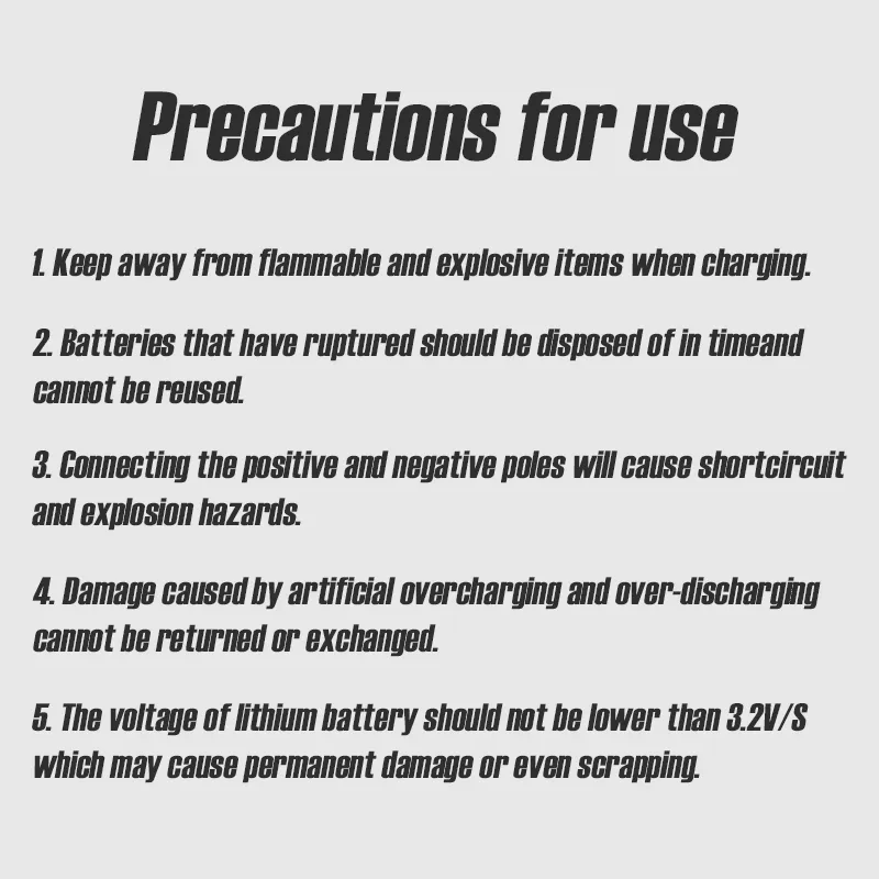 precautions for use