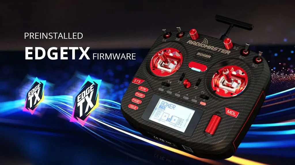 Radiomaster boxer max radio transmitter with pre-installed EDGETX firmware