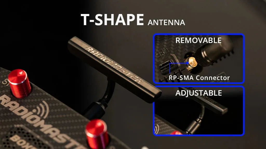 Radiomaster boxer max radio transmitter with removeable RP-SMA connector