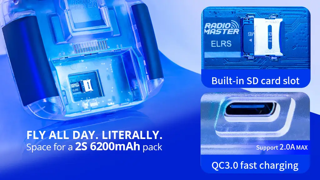 radiomaster boxer radio controller transparent version fly all day