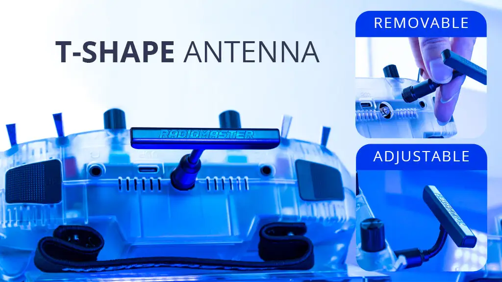 radiomaster boxer radio controller transparent version t shape antenna