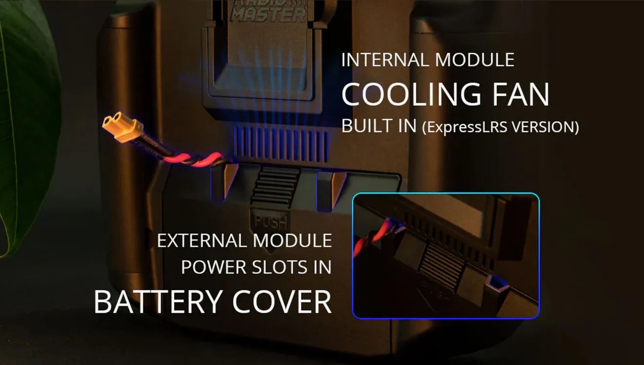 RadioMaster boxer radio transmitter with cooling fan