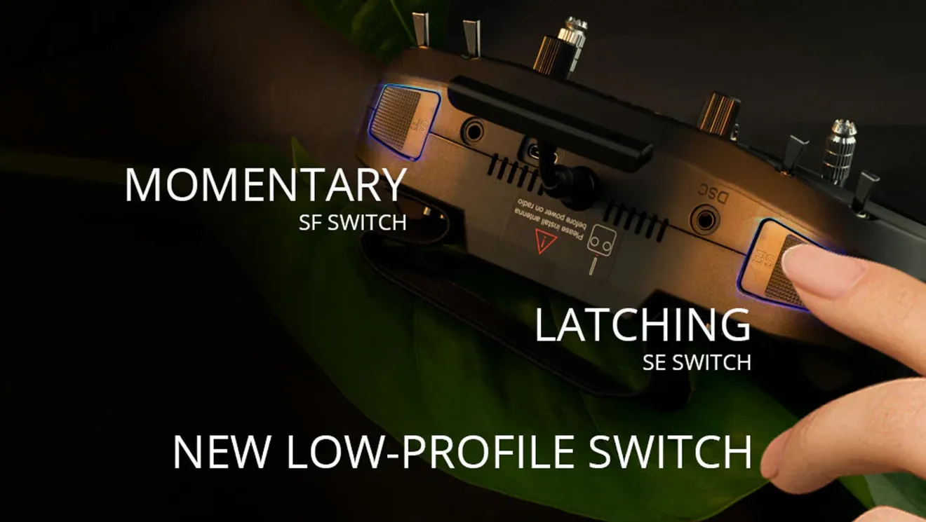 RadioMaster boxer radio transmitter with new low profile switch