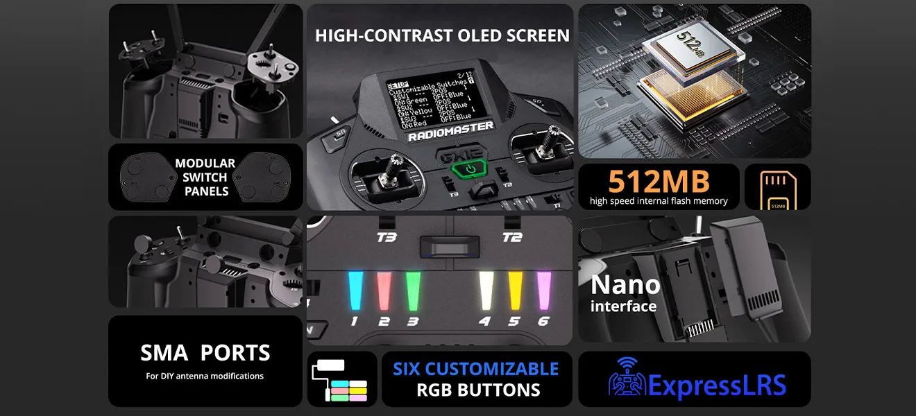 radiomaster gx12 radio controller details