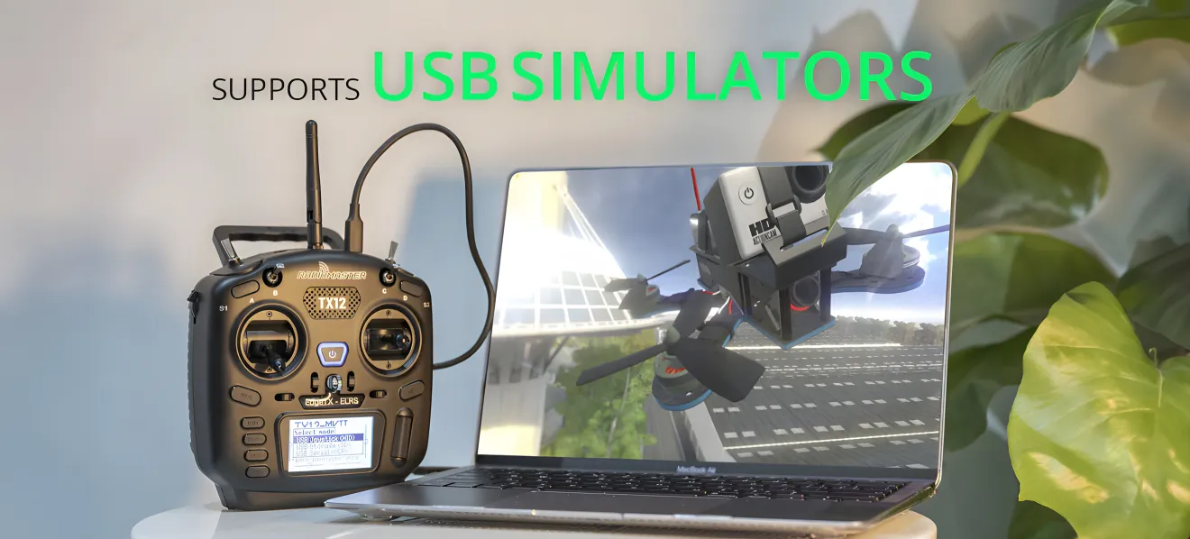 RadioMaster TX12 MKII Radio Controller supports USB simulators