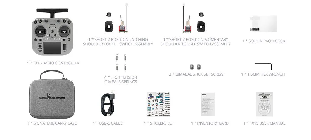 Radiomaster TX15 Funksteuerung ELRS M2-Paket