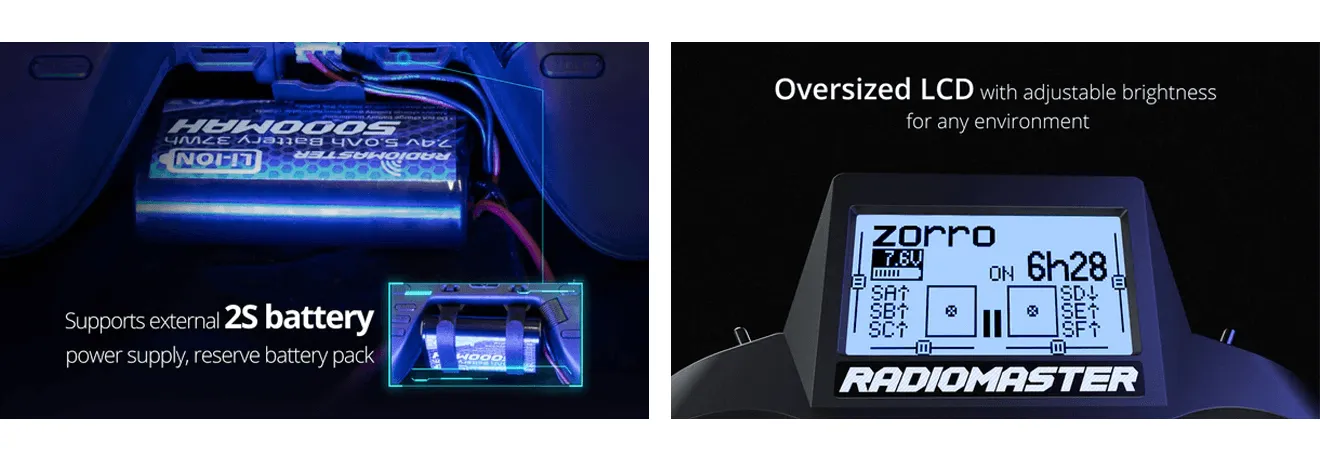 Radiomaster Zorro Radio battery Controller