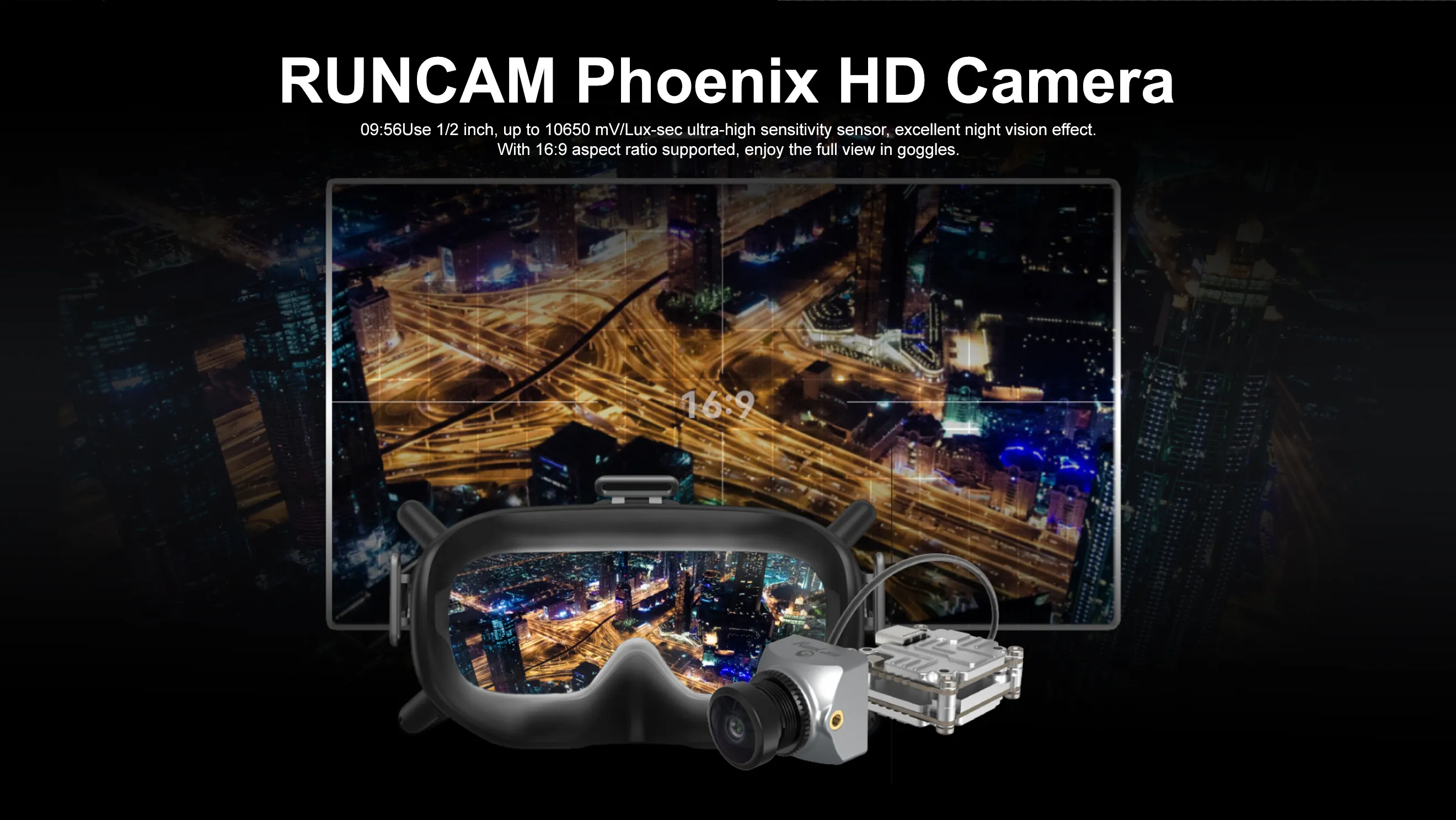 Runcam Link Phoenix HD Kit supports-16:9